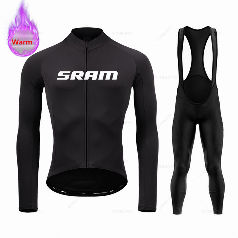 Mountain Biking Pants For Men - Sram Team Winter Long Sleeve Thermal
