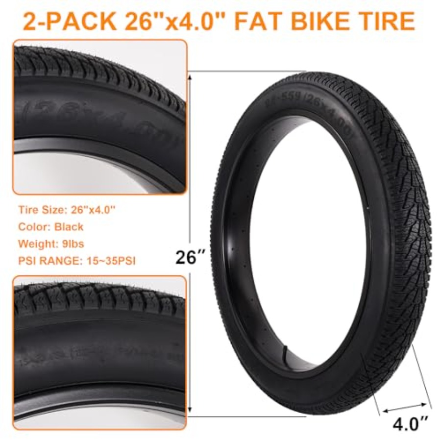 2-Pack 26x4.0 Fat Bike Tire, 2 - đánh giá và giá Mountain Biking Youtube